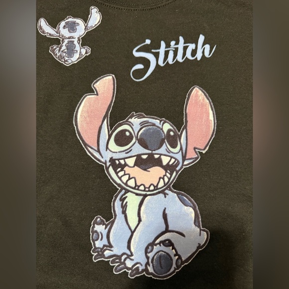 Disney Women's Lilo & Stitch Sweatshirt Black Medium - Picture 4 of 4